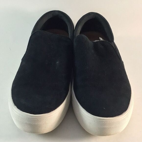 Steve Madden Gills suede shoes slip on sneakers black size 8 M - Picture 2 of 8